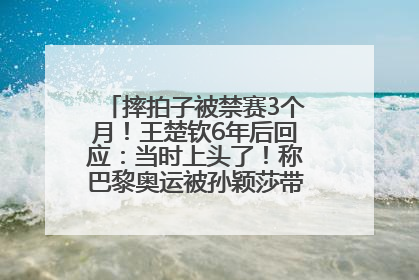 摔拍子被禁赛3个月！王楚钦6年后回应：当时上头了！称巴黎奥运被孙颖莎带着打，搭档8年“一个眼神就能懂”