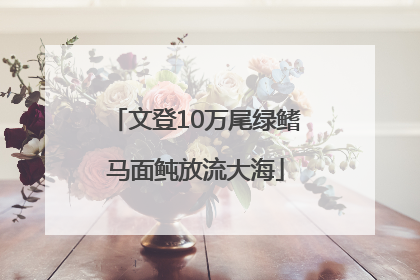 文登10万尾绿鳍马面鲀放流大海