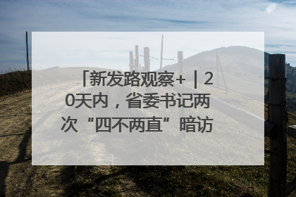 新发路观察+｜20天内，省委书记两次“四不两直”暗访，有何深意？