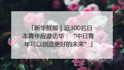 新华鲜报｜近300名日本青年应邀访华：“中日青年可以创造更好的未来”