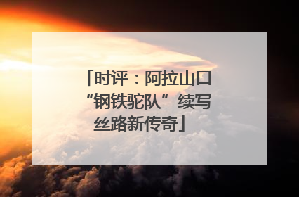 时评：阿拉山口“钢铁驼队”续写丝路新传奇