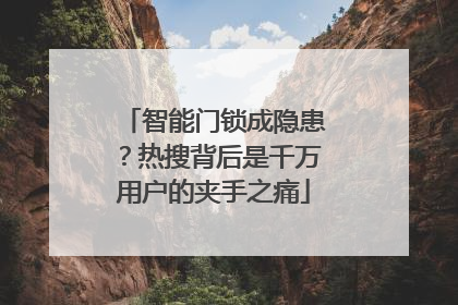 智能门锁成隐患？热搜背后是千万用户的夹手之痛