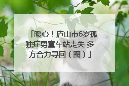 暖心！庐山市6岁孤独症男童车站走失 多方合力寻回（图）
