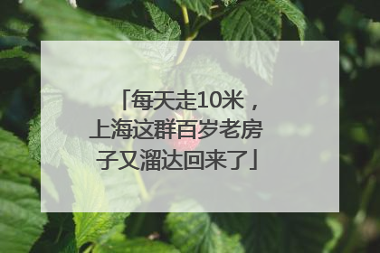 每天走10米，上海这群百岁老房子又溜达回来了