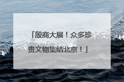 殷商大展！众多珍贵文物集结北京！