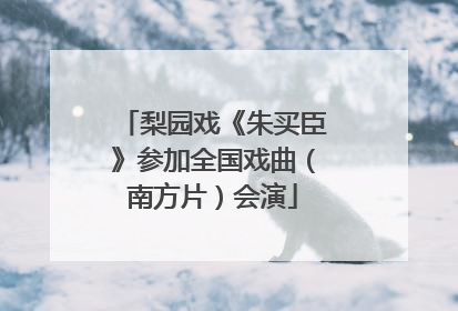 梨园戏《朱买臣》参加全国戏曲（南方片）会演
