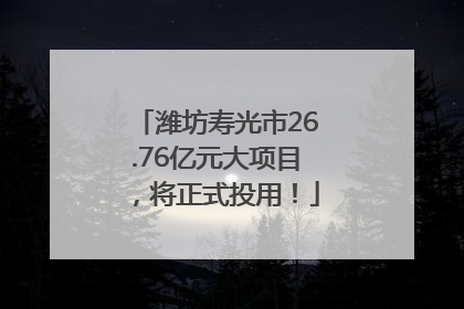 潍坊寿光市26.76亿元大项目，将正式投用！