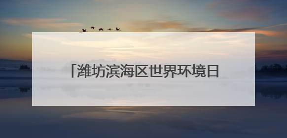 潍坊滨海区世界环境日主题活动点亮生态滨海