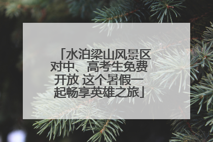 水泊梁山风景区对中、高考生免费开放 这个暑假一起畅享英雄之旅