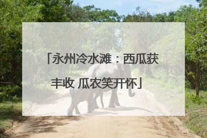 永州冷水滩：西瓜获丰收 瓜农笑开怀