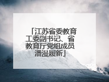 江苏省委教育工委副书记、省教育厅党组成员潘漫履新