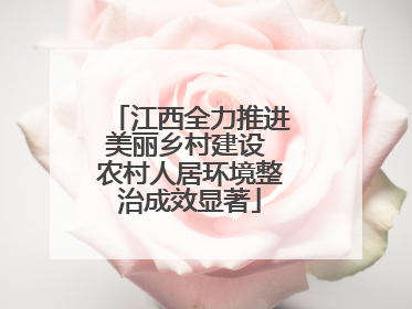 江西全力推进美丽乡村建设 农村人居环境整治成效显著