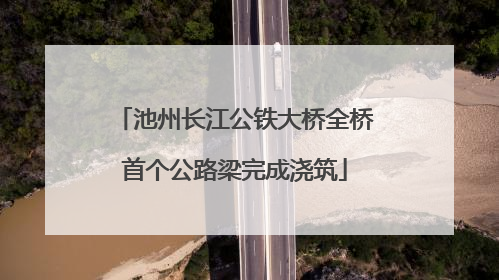 池州长江公铁大桥全桥首个公路梁完成浇筑