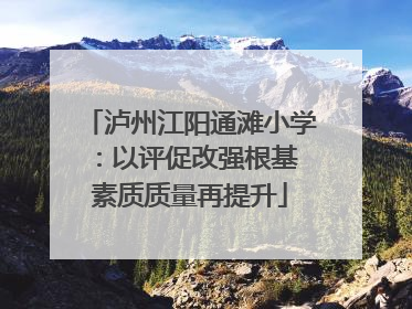 泸州江阳通滩小学：以评促改强根基 素质质量再提升