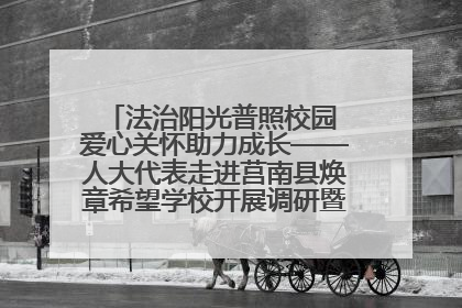 法治阳光普照校园 爱心关怀助力成长——人大代表走进莒南县焕章希望学校开展调研暨普法宣传活动