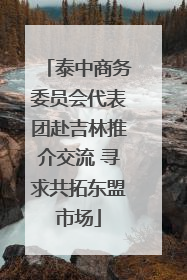泰中商务委员会代表团赴吉林推介交流 寻求共拓东盟市场