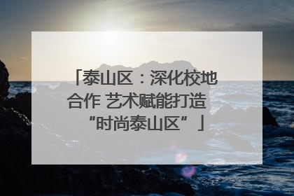 泰山区：深化校地合作 艺术赋能打造“时尚泰山区”