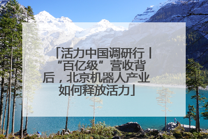 活力中国调研行丨 “百亿级”营收背后，北京机器人产业如何释放活力