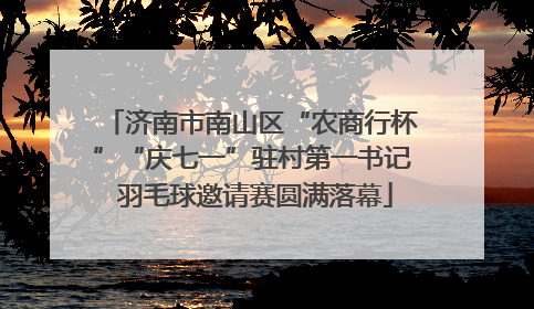 济南市南山区“农商行杯”“庆七一”驻村第一书记 羽毛球邀请赛圆满落幕