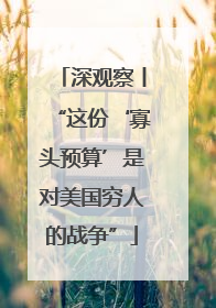 深观察丨“这份‘寡头预算’是对美国穷人的战争”