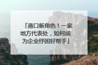 港口新角色！一家地方代表处，如何成为企业纾困好帮手