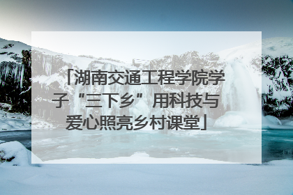 湖南交通工程学院学子“三下乡”用科技与爱心照亮乡村课堂