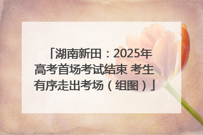 湖南新田：2025年高考首场考试结束 考生有序走出考场（组图）
