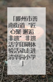 滕州市善南街道“匠心聚 邂逅非遗”非遗活字印刷体验活动走进清华园小学