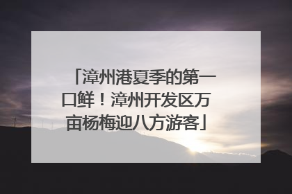 漳州港夏季的第一口鲜！漳州开发区万亩杨梅迎八方游客