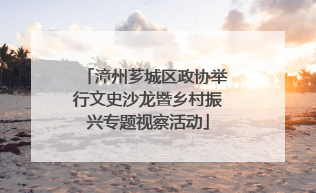 漳州芗城区政协举行文史沙龙暨乡村振兴专题视察活动