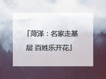 菏泽：名家走基层 百姓乐开花