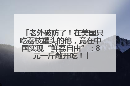 老外破防了！在美国只吃荔枝罐头的他，竟在中国实现“鲜荔自由”：8元一斤敞开吃！
