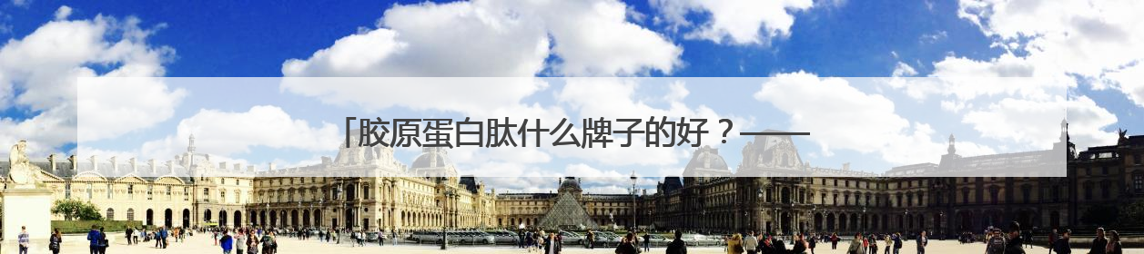 胶原蛋白肽什么牌子的好？——科学配方解析与精准抗衰指南