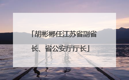 胡彬郴任江苏省副省长、省公安厅厅长