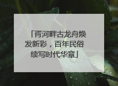 胥河畔古龙舟焕发新彩，百年民俗续写时代华章