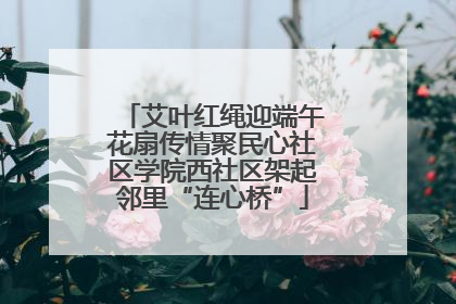 艾叶红绳迎端午花扇传情聚民心社区学院西社区架起邻里“连心桥”