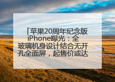 苹果20周年纪念版iPhone曝光：全玻璃机身设计结合无开孔全面屏，起售价或达1.45万人民币