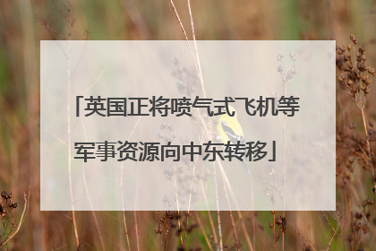 英国正将喷气式飞机等军事资源向中东转移