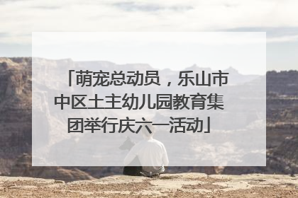 萌宠总动员，乐山市中区土主幼儿园教育集团举行庆六一活动