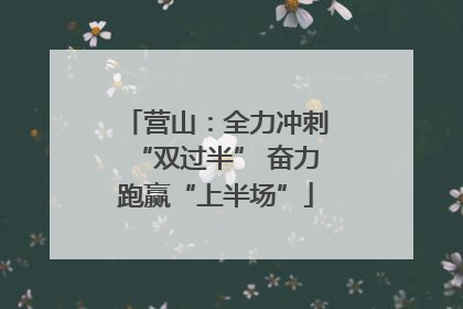 营山：全力冲刺“双过半” 奋力跑赢“上半场”