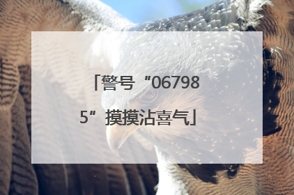 警号“067985”摸摸沾喜气