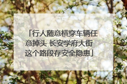 行人随意横穿车辆任意掉头 长安学府大街这个路段存安全隐患