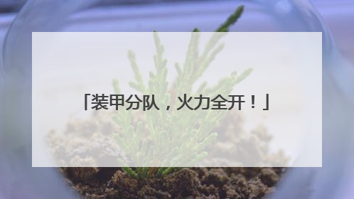 装甲分队，火力全开！