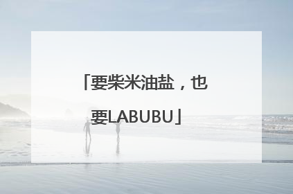 要柴米油盐，也要LABUBU
