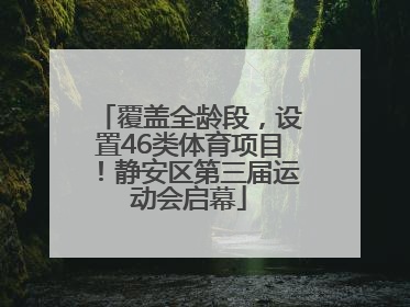 覆盖全龄段，设置46类体育项目！静安区第三届运动会启幕