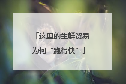这里的生鲜贸易为何“跑得快”