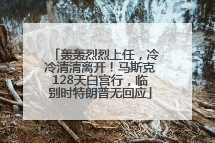 轰轰烈烈上任，冷冷清清离开！马斯克128天白宫行，临别时特朗普无回应
