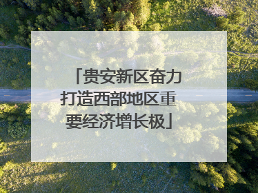 贵安新区奋力打造西部地区重要经济增长极