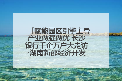 赋能园区引擎主导产业做强做优 长沙银行千企万户大走访·湖南新邵经济开发区专场活动举行