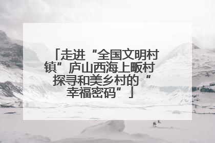 走进“全国文明村镇”庐山西海上畈村 探寻和美乡村的“幸福密码”